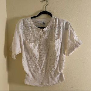 Vintage 1980s SSG by Catherine Lover linen blend top
